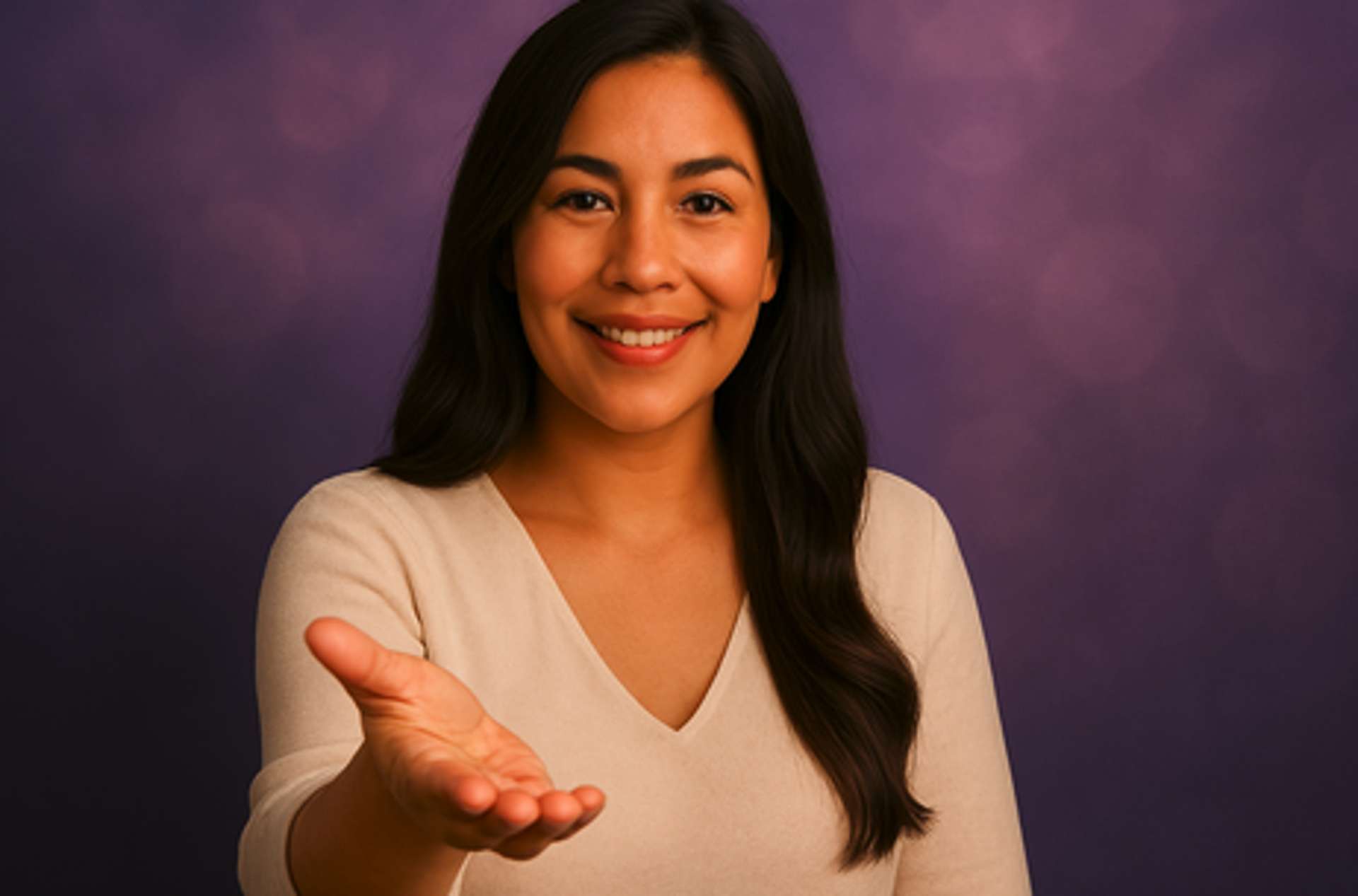 avatar verwelkomt vriendelijk